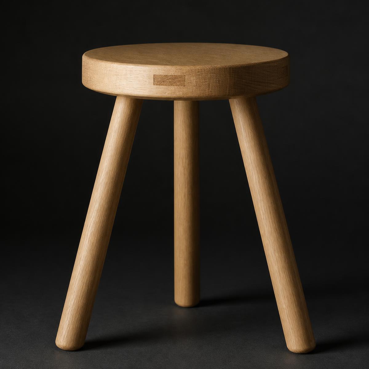 The Tenon Stool in White Oak / Natural Oil